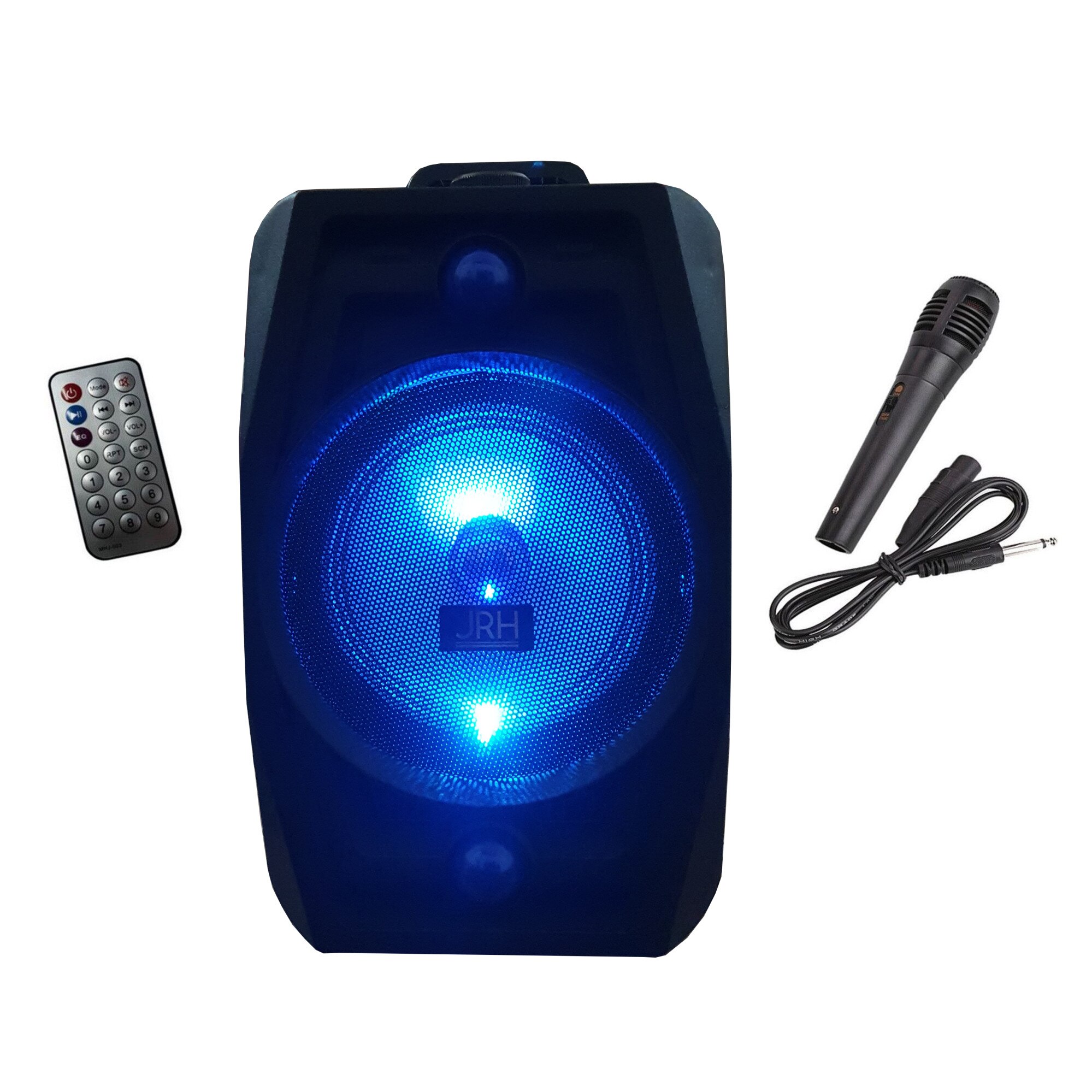 Boxa activa portabila cu Bluetooth,putere 30 W,microfon cu fir,telecomanda,cititor stick USB,card microSD,lumini party